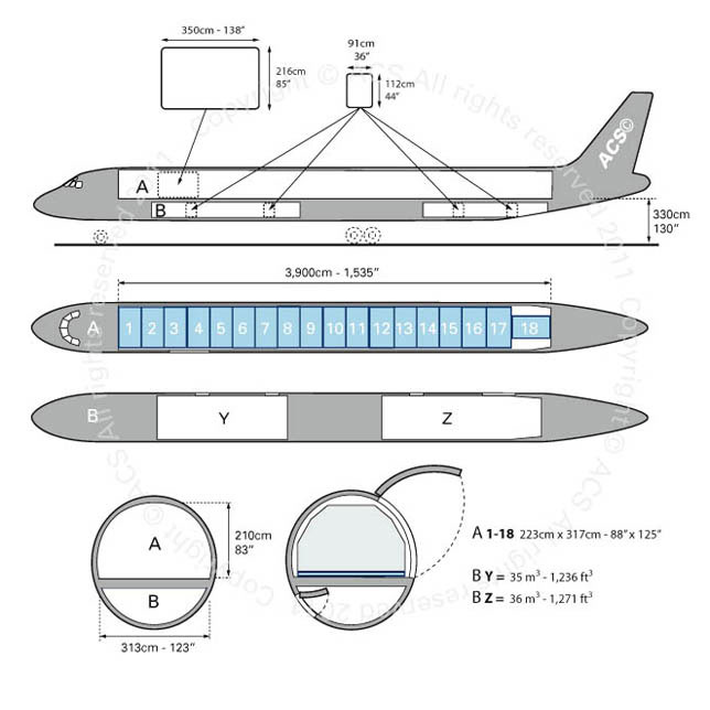 Layout Digram of MCDONNELL DOUGLAS DC-8 71 73F