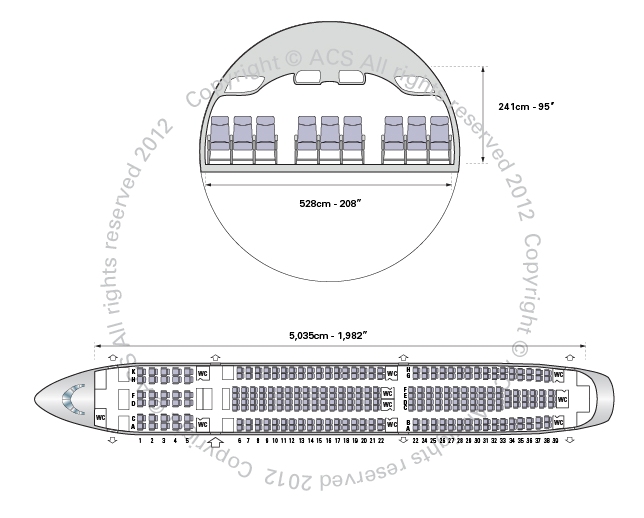 Layout Digram of AIRBUS A330-300
