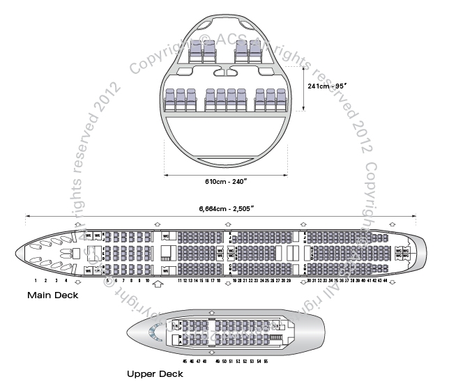 Layout Digram of BOEING 747-200 400 800