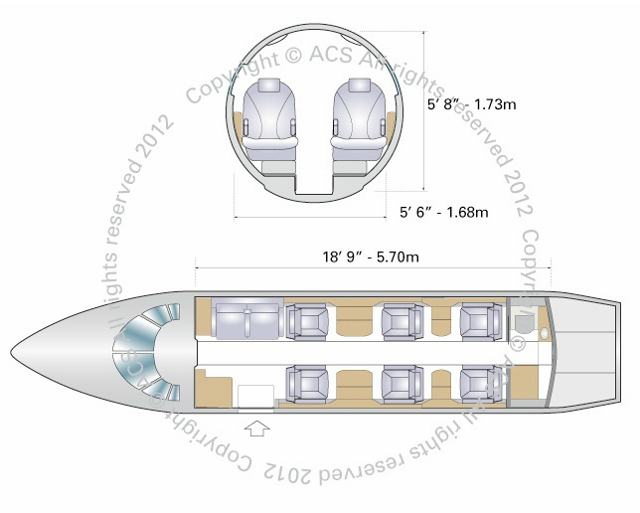 Layout Digram of CESSNA CITATION XLS+