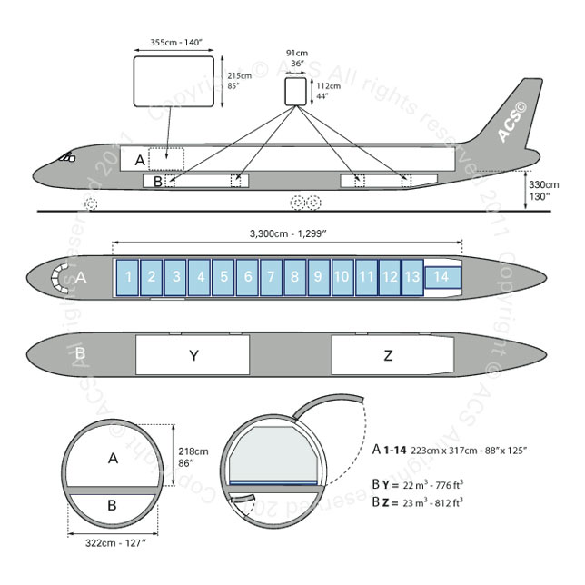 Layout Digram of MCDONNELL DOUGLAS DC-8 62F