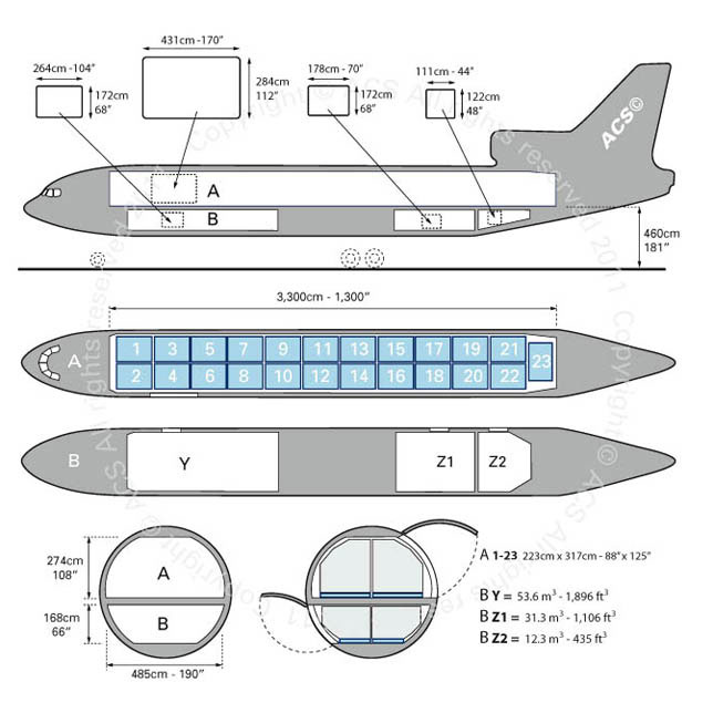 Layout Digram of LOCKHEED L1011 TRISTAR