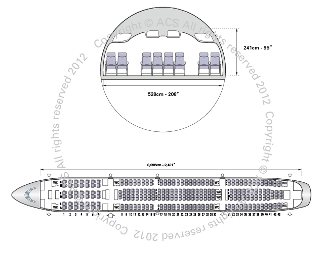 Layout Digram of AIRBUS A340-600