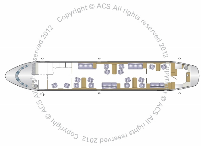 Layout Digram of AIRBUS A318 ELITE