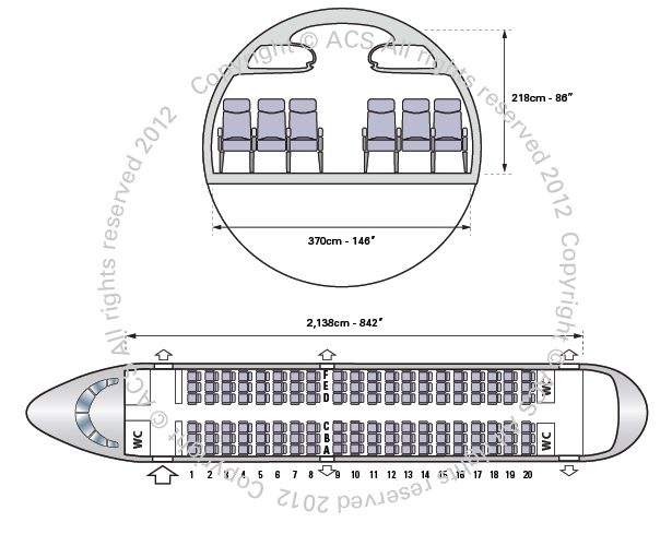 Layout Digram of AIRBUS A318