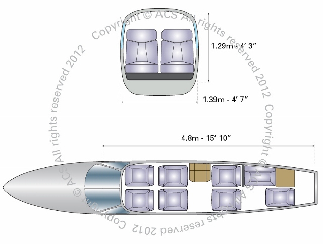 Layout Digram of CESSNA 421C GOLDEN EAGLE
