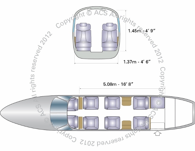 Layout Digram of BEECHCRAFT KING AIR 200 250