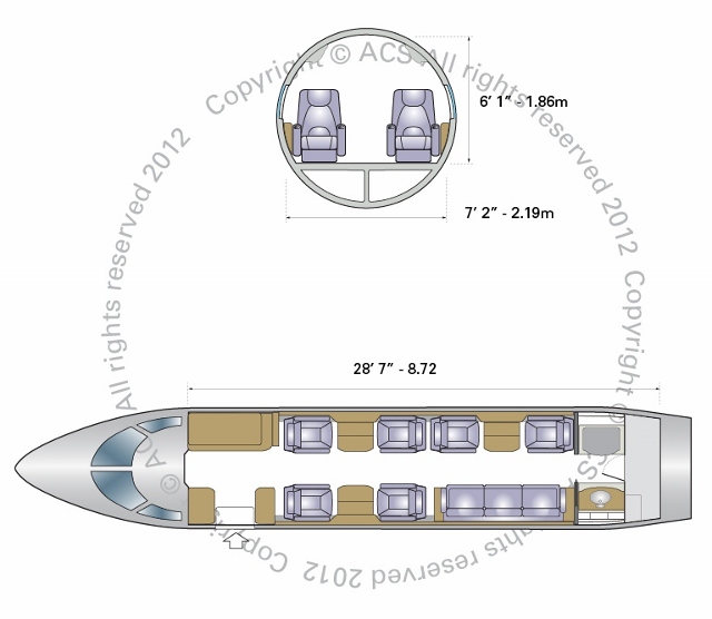Layout Digram of BOMBARDIER CHALLENGER 300