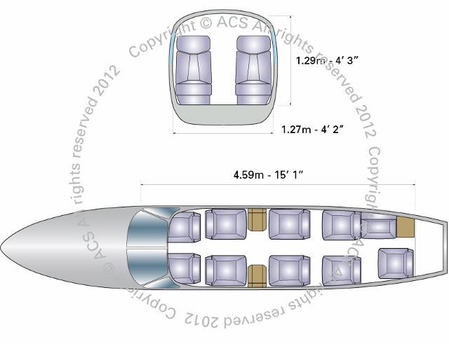 Layout Digram of PIPER PA-31 NAVAJO CHIEFTAIN