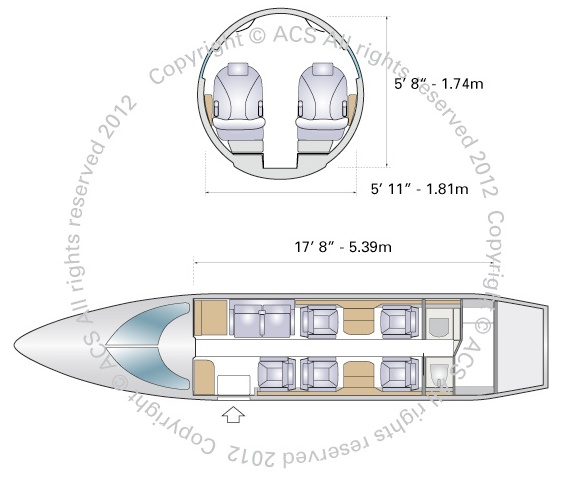 Layout Digram of BOMBARDIER LEARJET 60 60XR
