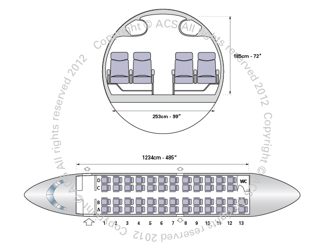 Схема салона crj 200